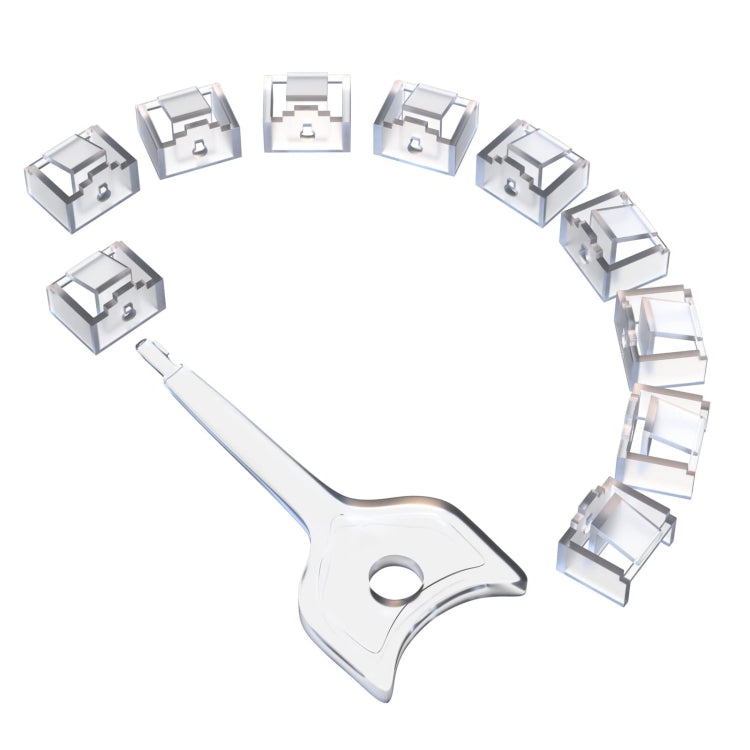 RJ45 Pport Anti-theft Lock Removable Dust Plug(Transparent 10 Plug+1 Key) - Anti-Dust Plugs by PMC TechLife | Online Shopping South Africa | PMC TechLife | Buy Now Pay Later Mobicred
