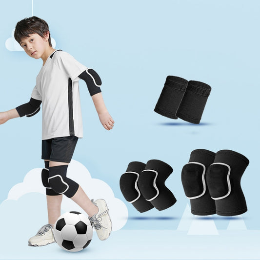 Sponge Children Football Protective Gear Outdoor Sports Equipment, Color: Black 6 In 1(L) - Sports Safety by PMC Jewellery | Online Shopping South Africa | PMC Jewellery | Buy Now Pay Later Mobicred