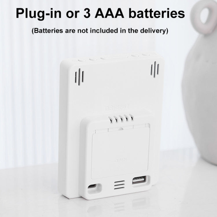 Multifunctional Temperature / Humidity Display Electronic Alarm Clock, Color: Rose Red White - free shipping - PMc TechLife - Order now!