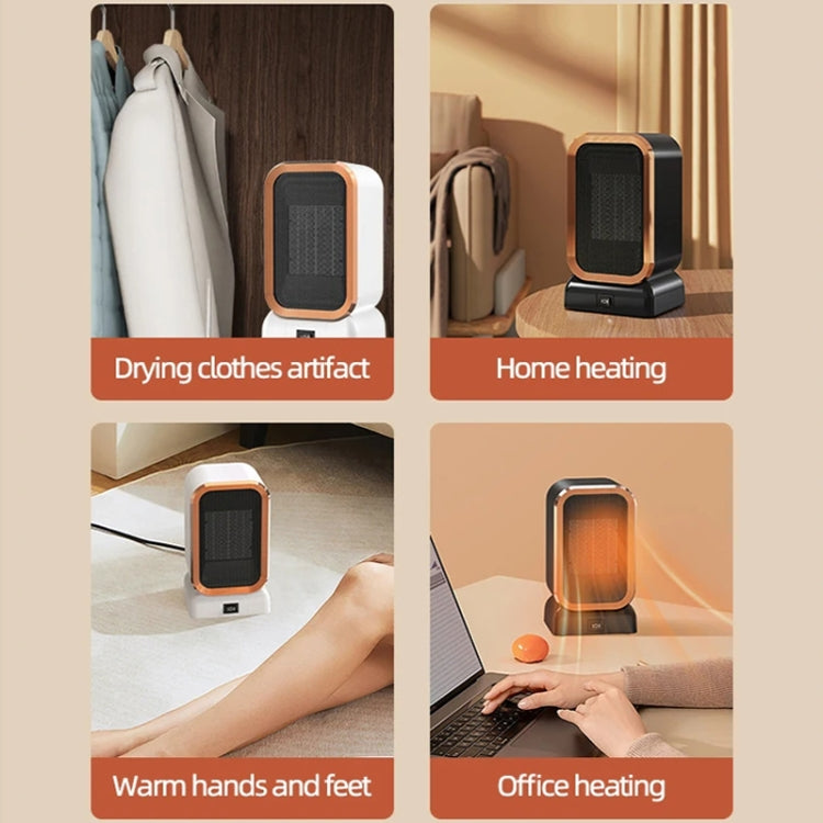 1000W High-power Household Heater Small Desktop Ceramic PTC Heating Heater, Spec: UK Plug(Black) - free shipping - PMC TechLife - Order now!