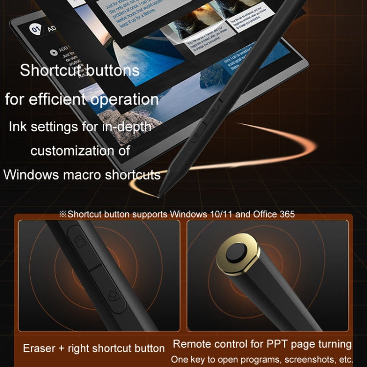 C582S For Microsoft Surface Stylus Pen Anti-Mistouch 4096 Pressure Sensitive Touch Pen Support lnk Bluetooth Function(Black) - Stylus Pen by PMC TechLife | Online Shopping South Africa | PMC TechLife | Buy Now Pay Later Mobicred