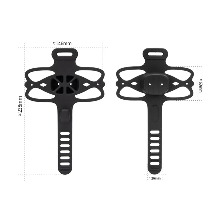 GUB P9 Bicycle Dragonfly Shape Silicone Phone Holder(Black) - Holders by GUB | Online Shopping South Africa | PMC TechLife | Buy Now Pay Later Mobicred