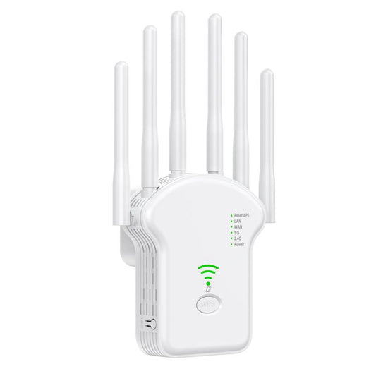 Urant U13 1200Mbps 2.4G/5G Dual Band WiFi Repeater Signal Amplifier EU Plug White - Broadband Amplifiers by Urant | Online Shopping South Africa | PMC Jewellery | Buy Now Pay Later Mobicred