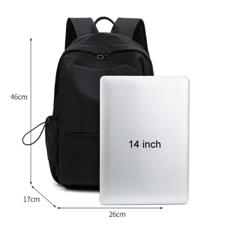 SKV B1530 Large Capacity Student School Bag Casual Double Shoulder Laptop Backpack(Black) - Backpack by SKV | Online Shopping South Africa | PMC TechLife | Buy Now Pay Later Mobicred