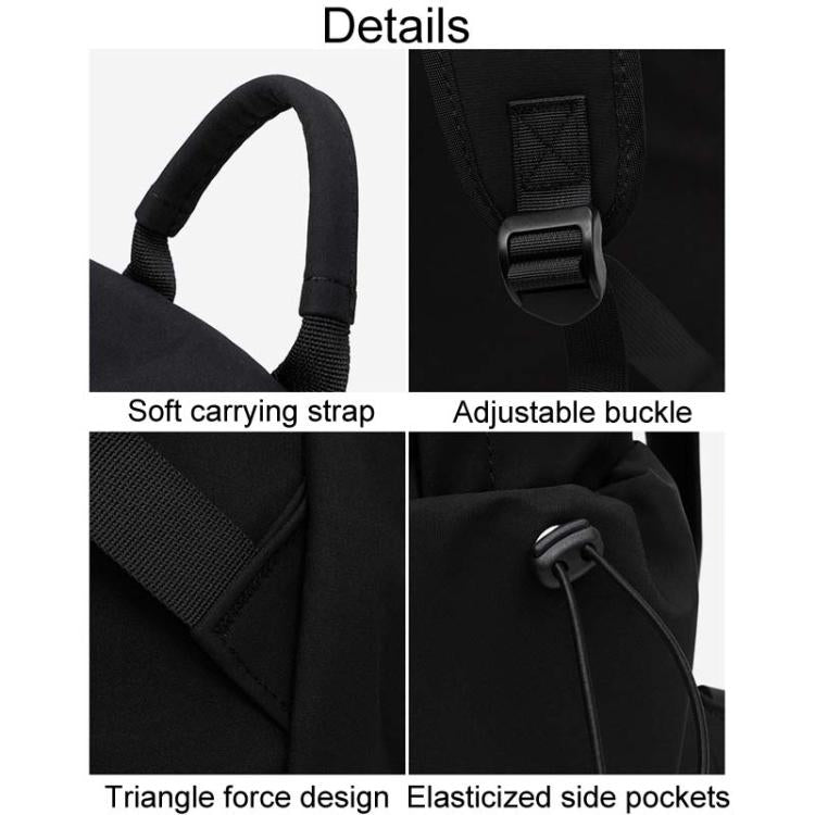 SKV B1530 Large Capacity Student School Bag Casual Double Shoulder Laptop Backpack(Black) - Backpack by SKV | Online Shopping South Africa | PMC TechLife | Buy Now Pay Later Mobicred