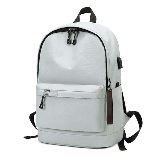 SKV B21071 Large Capacity Student School Bags Leisure Traveling Double Shoulder Laptop Backpack(Silver Gray) - Backpack by SKV | Online Shopping South Africa | PMC Jewellery | Buy Now Pay Later Mobicred