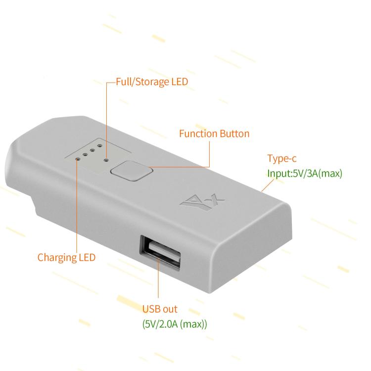 For DJI Neo Drone YX Battery Charger USB-C/Type-C Port Battery Manager(Gray) - free shipping - PMC TechLife - Order now!