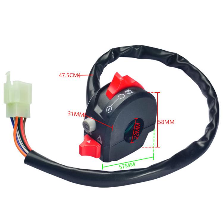 Motorcycle Modification Accessories Handlebar Faucet Start And Stop Double Flash Switch(Black) - Electrical System by PMC TechLife | Online Shopping South Africa | PMC TechLife | Buy Now Pay Later Mobicred