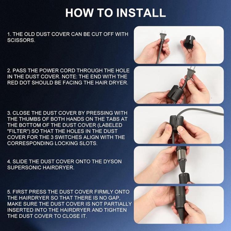 For Dyson HD01 / HD03 / HD08 / HD15 Hair Dryer Open Design Outer Filter Cover Replacement Parts(Rose Red) - For Dyson Accessories by PMc TechLife | Online Shopping South Africa | PMc TechLife | Buy Now Pay Later Mobicred