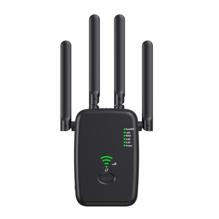 Urant U11 300Mbps 2.4G Wireless Repeater WiFi Signal Amplifier Support WPS Quick Setting UK Plug Black - Broadband Amplifiers by Urant | Online Shopping South Africa | PMC TechLife | Buy Now Pay Later Mobicred