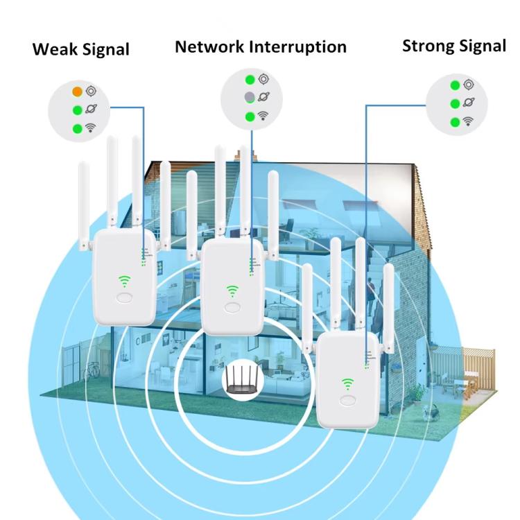 Urant U11 300Mbps 2.4G Wireless Repeater WiFi Signal Amplifier Support WPS Quick Setting UK Plug Black - Broadband Amplifiers by Urant | Online Shopping South Africa | PMC TechLife | Buy Now Pay Later Mobicred