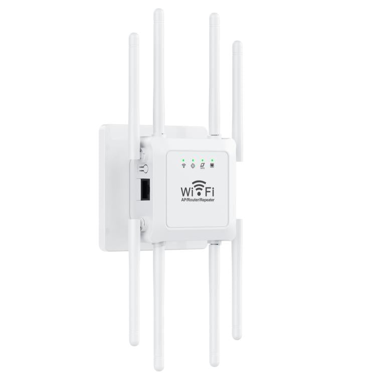 U18 300Mbps 2.4G Wireless Repeater WiFi Signal Amplifier With 8 Antennas US Plug White - Broadband Amplifiers by PMC TechLife | Online Shopping South Africa | PMC TechLife | Buy Now Pay Later Mobicred