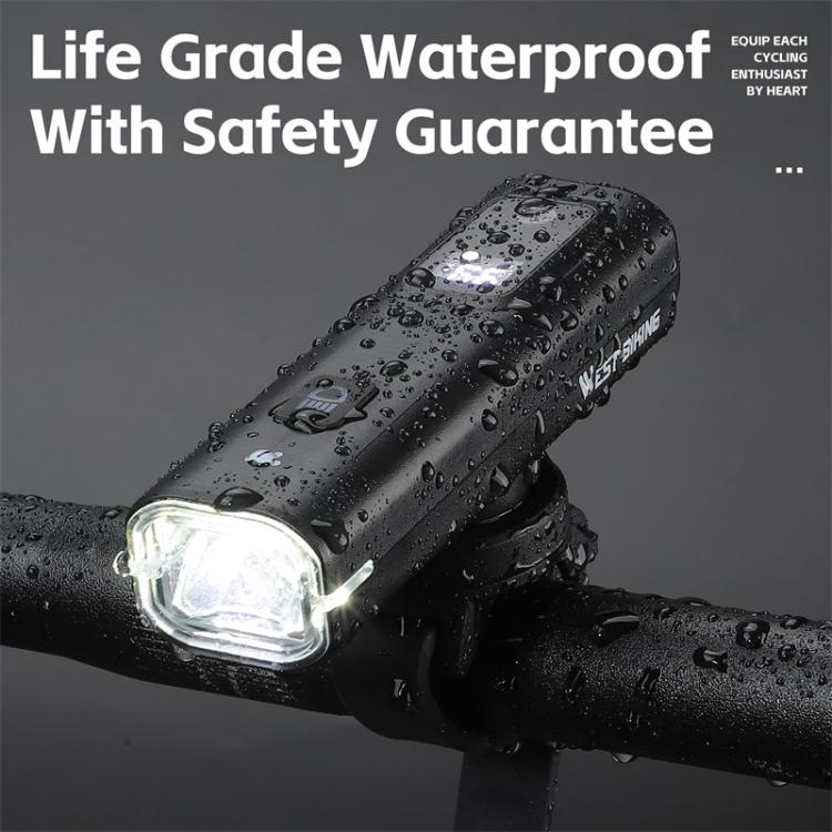 WEST BIKING Bicycle Waterproof TYPE-C Rechargeable High-Brightness Headlight, Style: Digital Battery Display - free shipping - PMC TechLife - Order now!