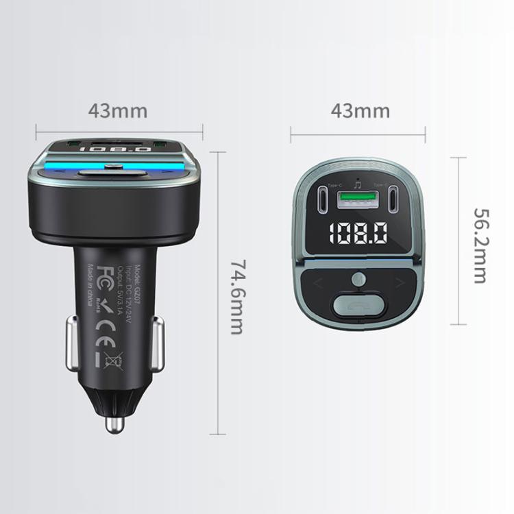 GZ07 Car Voltage Digital Display Fast Charger Vehicle MP3 Bluetooth Player - Car Charger by PMc TechLife | Online Shopping South Africa | PMc TechLife | Buy Now Pay Later Mobicred