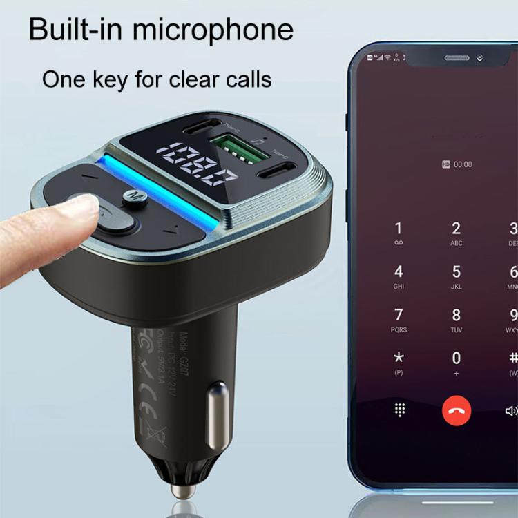 GZ07 Car Voltage Digital Display Fast Charger Vehicle MP3 Bluetooth Player - Car Charger by PMc TechLife | Online Shopping South Africa | PMc TechLife | Buy Now Pay Later Mobicred