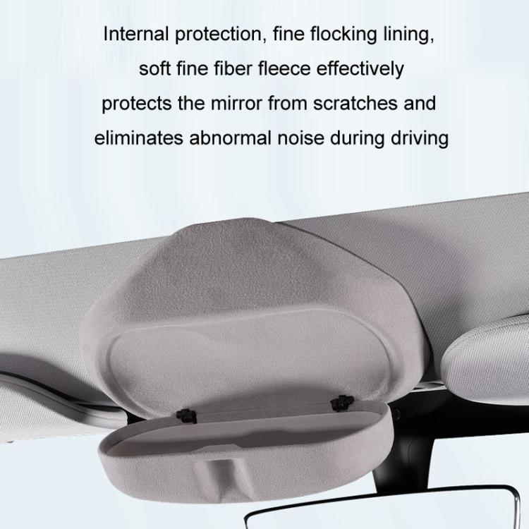 For Tesla Suede Leather Glasses Storage Box, Model: 2024 Model 3 Beige - Sunglasses & Glasses Clips by PMc TechLife | Online Shopping South Africa | PMc TechLife | Buy Now Pay Later Mobicred