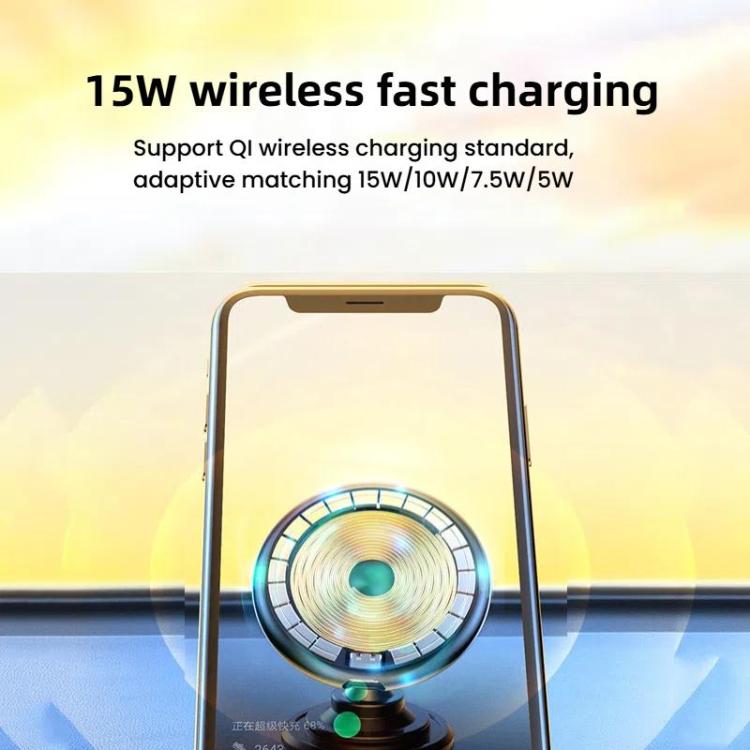 15W Car Magnetic Wireless Charging Phone Holder Alloy Base, Spec: Adhesive Black - free shipping - PMc TechLife - Order now!