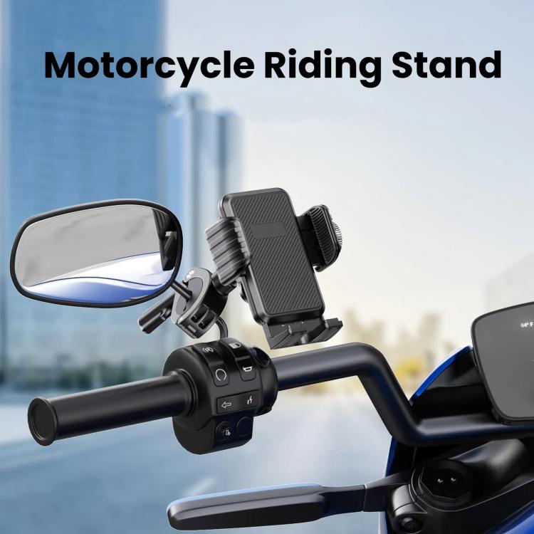 Bicycle Motorcycle Shock Absorption Mobile Phone Holder Gravity Navigation Mount(Black) - Holders by PMc TechLife | Online Shopping South Africa | PMc TechLife | Buy Now Pay Later Mobicred