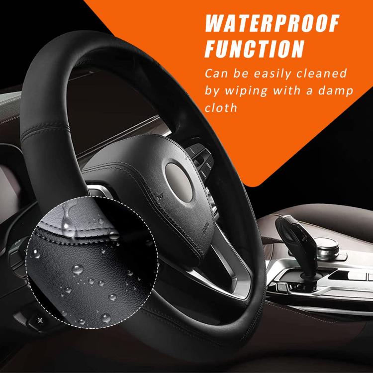 38cm Cars Universal Microfiber Steering Wheel Cover(Gray) - Steering Wheel Accessories by PMc TechLife | Online Shopping South Africa | PMc TechLife | Buy Now Pay Later Mobicred