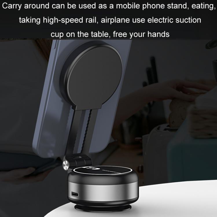 Car Navigation Eectric Vacuum Magnetic Suction Cup Multifunctional Bracket(Black) - Universal Car Holders by PMc TechLife | Online Shopping South Africa | PMc TechLife | Buy Now Pay Later Mobicred