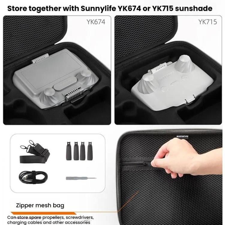 For DJI Flip Sunnylife FP-B959 Organizer Bag Smooth Flying Kit Crossbody Bag(Gray) - free shipping - PMC TechLife - Order now!