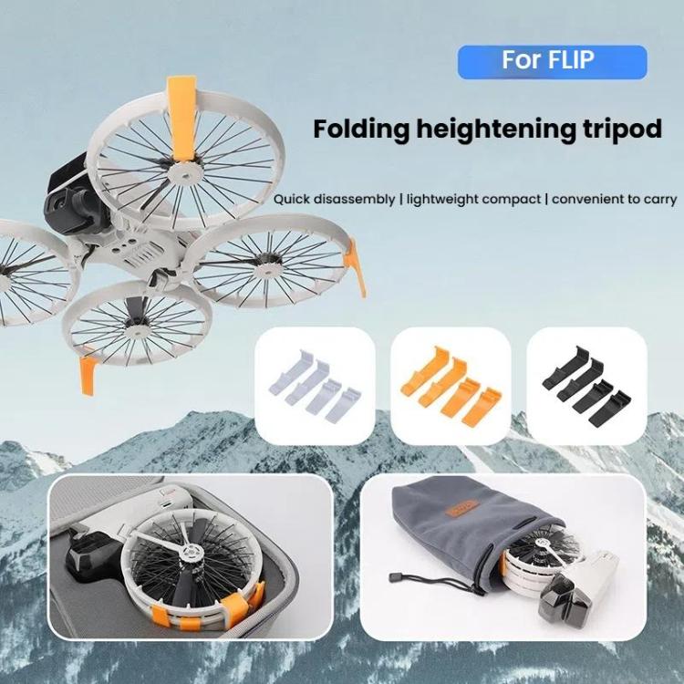 For DJI Flip CQT 4 In 1 Drone Folding Booster Stand Scratch and Wear Resistant Landing Protective Bracket(Gray) - free shipping - PMC TechLife - Order now!