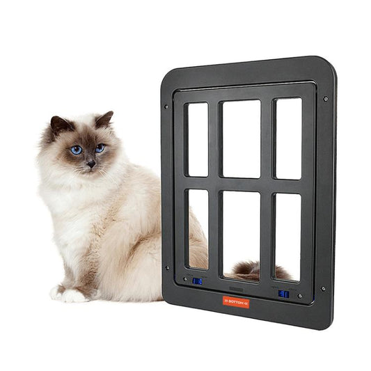 25 x 31.5cm Pet Screen Door Cats And Dogs Free Entry and Exit Lattice Door(Black) - Pet Screen Doors by PMC Jewellery | Online Shopping South Africa | PMC Jewellery | Buy Now Pay Later Mobicred