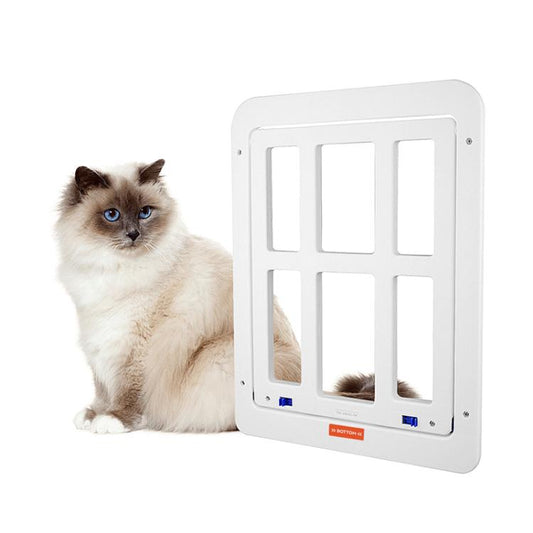 25 x 31.5cm Pet Screen Door Cats And Dogs Free Entry and Exit Lattice Door(White) - Pet Screen Doors by PMC Jewellery | Online Shopping South Africa | PMC Jewellery | Buy Now Pay Later Mobicred