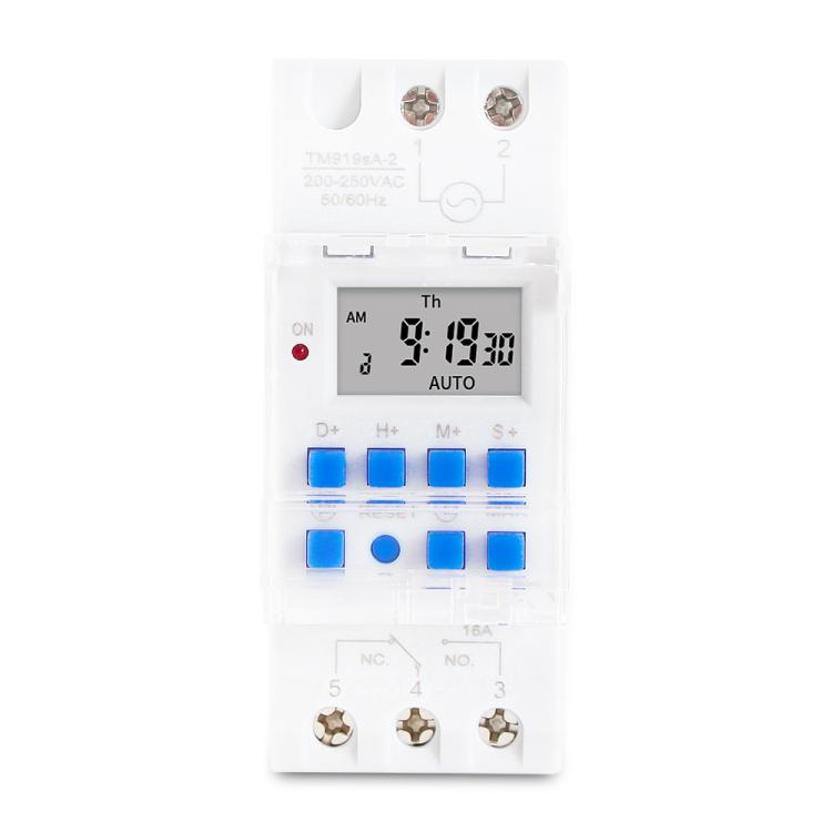 SINOTIMER TM919sA-1 110VAC 16A  1 Second Interval Programmable Digital Timer Switch 7 Days Auto ON OFF Din Rail Mounted - free shipping - PMc TechLife - Order now!