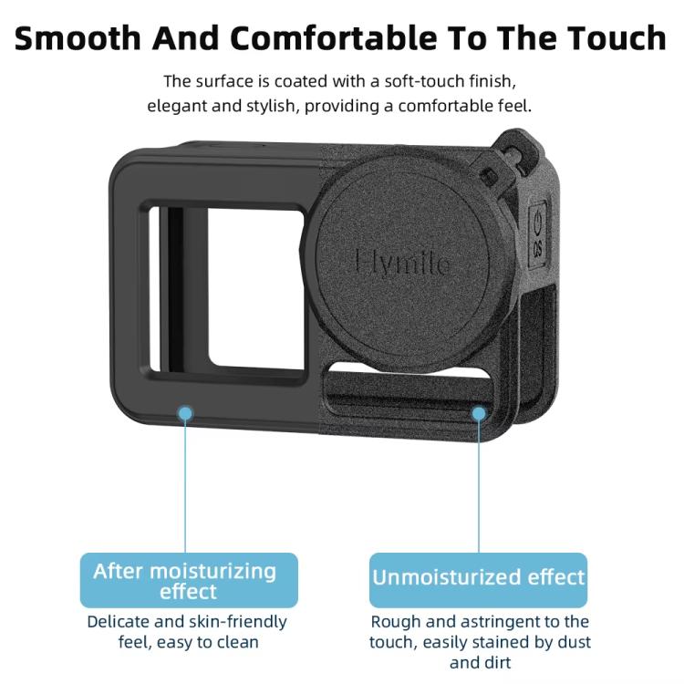For DJI Osmo Action 3 / 4 / 5 Pro Flymile Silicone Cover Sport Camera Lens Drop Cases(Black) - free shipping - PMC TechLife - Order now!