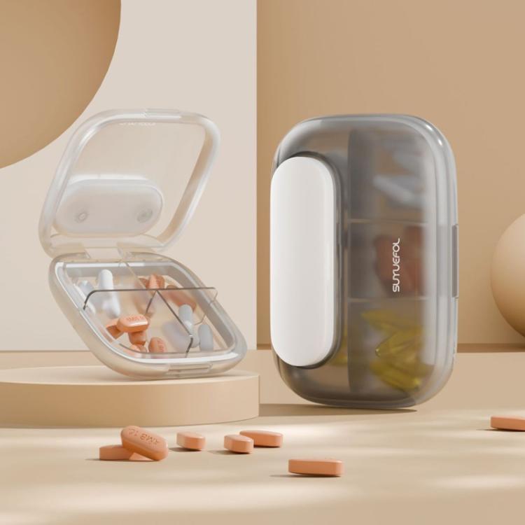 Portable Pill Box Dispenser Sealed Large Capacity Seven Days a Week Medication Organizer, Color: 6 Grids White - free shipping - PMC TechLife - Order now!
