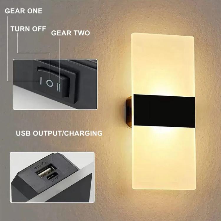 Magnetic Acrylic Smart Induction Night Light Rechargeable Wall Lamp Bedroom Bedside Lamp White Arc White Light - Wall Lamps by PMc TechLife | Online Shopping South Africa | PMc TechLife | Buy Now Pay Later Mobicred