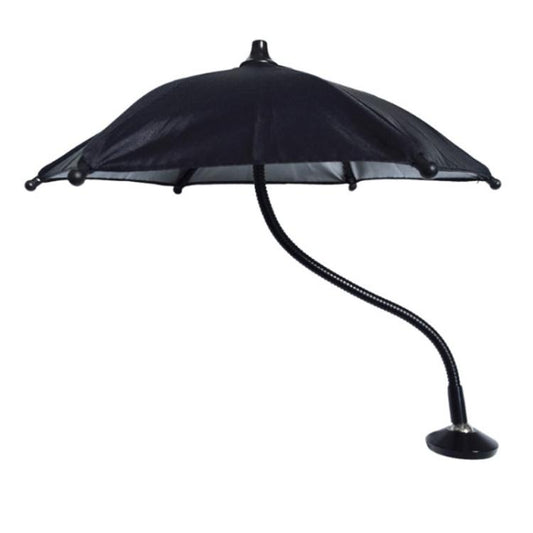 Magnetic Phone Mini Sun Protection Umbrella Parasol Diameter 9.4 inch, Metal Hose 8.3 inch(Black) - Universal Car Holders by PMC Jewellery | Online Shopping South Africa | PMC Jewellery | Buy Now Pay Later Mobicred