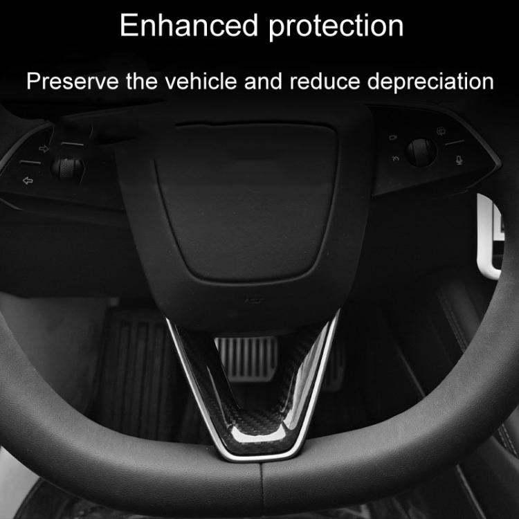 For Tesla Model 3 Car Modification Interior Carbon Fiber Steering Wheel Patch, Style: Glossy - Car Interior Mouldings by PMc TechLife | Online Shopping South Africa | PMc TechLife | Buy Now Pay Later Mobicred