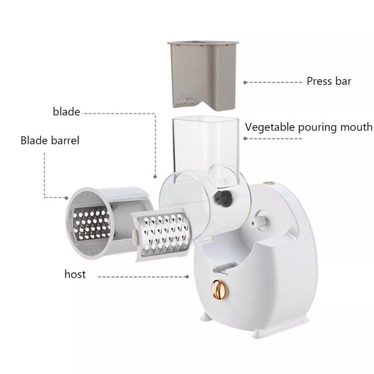 CY-661 3-in-1 Kitchen Multifunctional Roller Electric Vegetable Cutter, Spec: Green EU Plug - Cutter & Peeler by PMc TechLife | Online Shopping South Africa | PMc TechLife | Buy Now Pay Later Mobicred