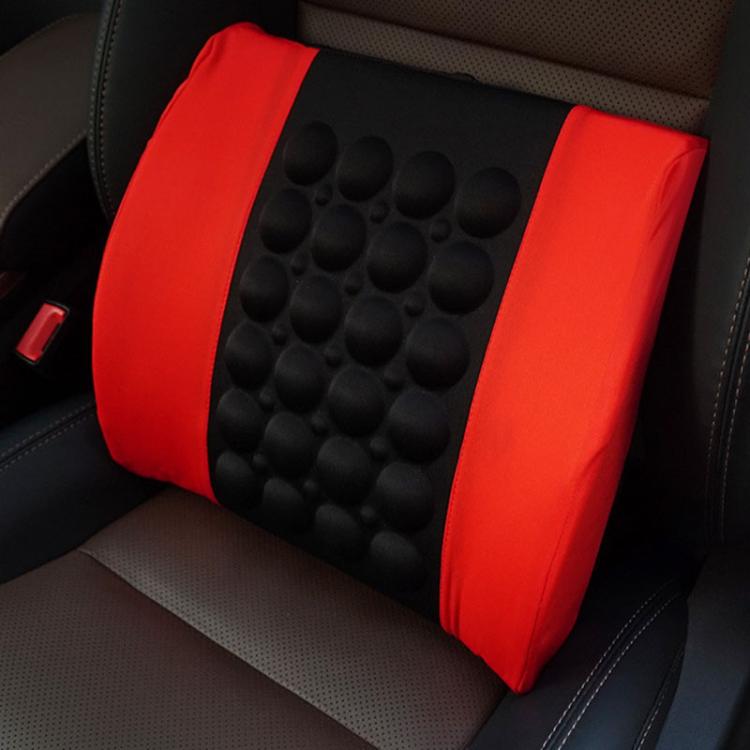 Automotive Universal Electrical Massage Lumbar Cushion Car Lumbar Support Pad(Black And Red) - Seat Accessories by PMc TechLife | Online Shopping South Africa | PMc TechLife | Buy Now Pay Later Mobicred