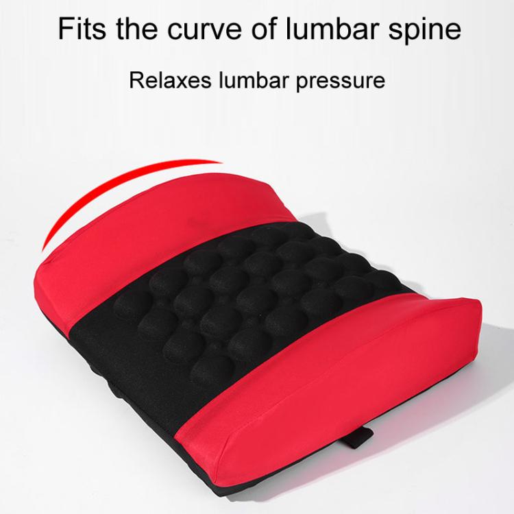 Automotive Universal Electrical Massage Lumbar Cushion Car Lumbar Support Pad(Black And Red) - Seat Accessories by PMc TechLife | Online Shopping South Africa | PMc TechLife | Buy Now Pay Later Mobicred