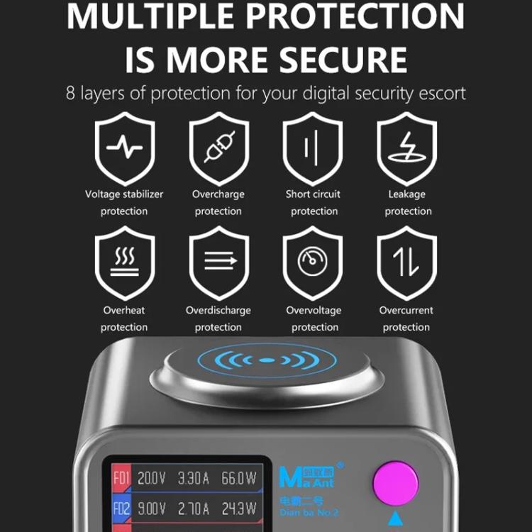 MaAnt DianBa No.2 USB Multi-port Mobile Phone Repair Desktop Charging Station EU Plug - free shipping - PMC TechLife - Order now!