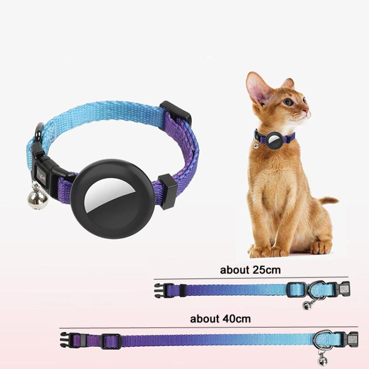 For AirTag Tracker Silicone Case Rainbow Gradient Pet Cat Collar With Bell(Gradient Yellow) - Pet Series by PMC TechLife | Online Shopping South Africa | PMC TechLife | Buy Now Pay Later Mobicred