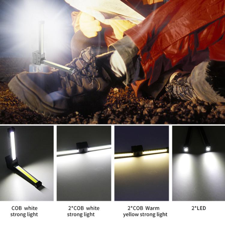 Double-Sided COB 90-Degree Folding Work Light Magnet With Hook Maintenance Light(FT32) - Other Tools by PMC TechLife | Online Shopping South Africa | PMC TechLife | Buy Now Pay Later Mobicred