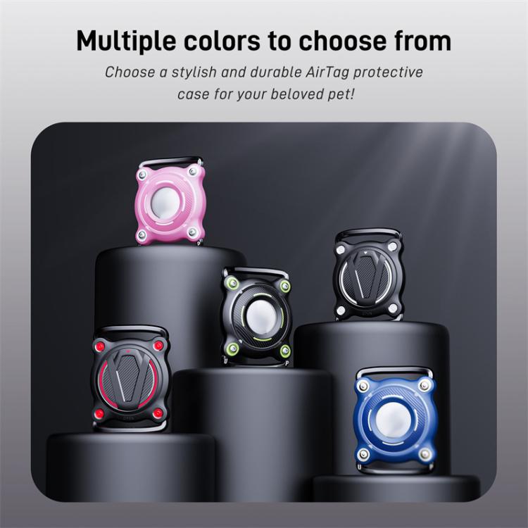 For AirTag Tracker Waterproof Protective Case Puppy Kitten Collar Metal Buckle Model Protective Cover(Black+White PC) - Other by PMC TechLife | Online Shopping South Africa | PMC TechLife | Buy Now Pay Later Mobicred