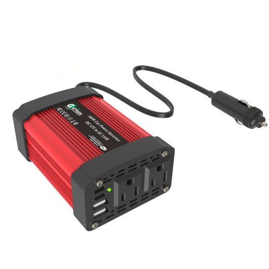 Gurxun Dual USB+Dual Type-C Charging Port Modified Square Wave Car Inverter, Spec: DC12V To AC110V Dual US Plug - Modified Square Wave by Gurxun | Online Shopping South Africa | PMC Jewellery | Buy Now Pay Later Mobicred