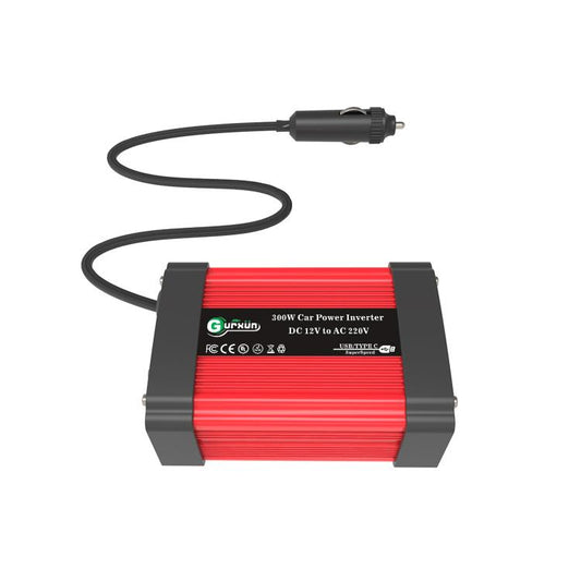 Gurxun Dual USB+Dual Type-C Charging Port Modified Square Wave Car Inverter, Spec: DC12V to AC220V Universal Plug - Modified Square Wave by Gurxun | Online Shopping South Africa | PMC Jewellery | Buy Now Pay Later Mobicred