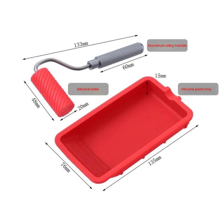 ZH9217-2 Glue Tray Brush Tool Silicone Case Roller Brush Reusable Paint Tray Woodworking Glue Container - Others by PMc TechLife | Online Shopping South Africa | PMc TechLife | Buy Now Pay Later Mobicred