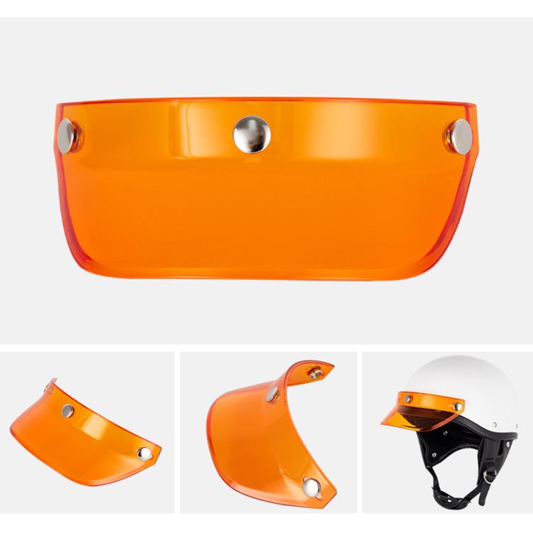 Motorcycle Helmet Brim Retro 3-Button Helmet Visor Sunshade Protection Half Helmet Hat Brim(Light Tea) - free shipping - PMc TechLife - Order now!