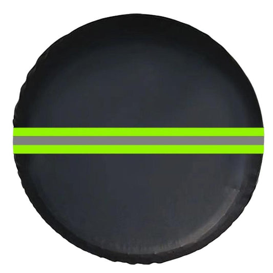 14inch Thickened Imitation Leather Car Tire Protector Spare Tire Cover With Reflective Stripes(FG-3 Green) - Window Foils & Solar Protection by PMC Jewellery | Online Shopping South Africa | PMC Jewellery | Buy Now Pay Later Mobicred