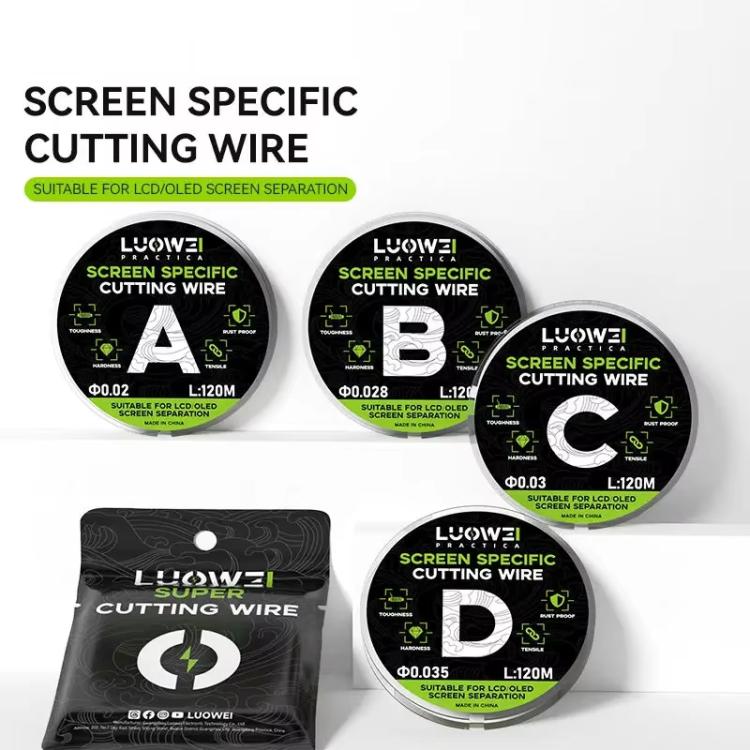 LUOWEI 120M Cell Phone LCD Screen Separation Line High Hardness Cutting Diamond Wire, Spec: D 0.035mm - free shipping - PMC TechLife - Order now!