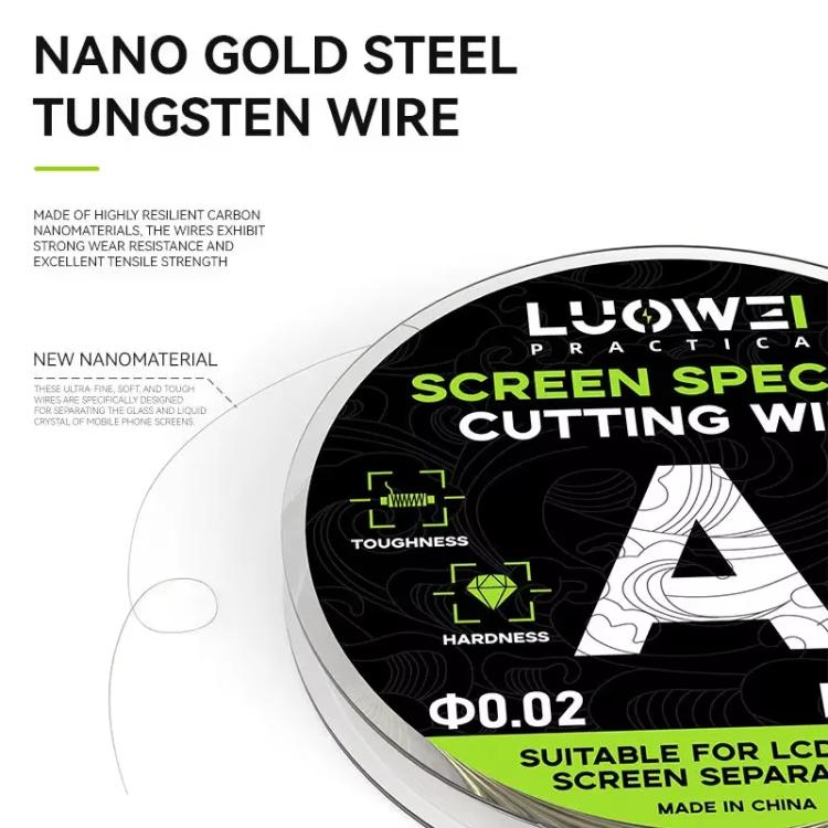 LUOWEI 120M Cell Phone LCD Screen Separation Line High Hardness Cutting Diamond Wire, Spec: A 0.02mm - free shipping - PMC TechLife - Order now!
