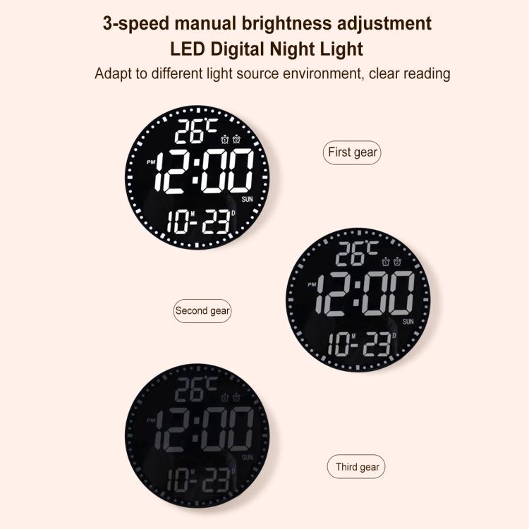 11.6-Inch RGB Wall Clock With Remote Control Multi-Functional Alarm Clock  Black+Cloth - Wall Clock by PMc TechLife | Online Shopping South Africa | PMc TechLife | Buy Now Pay Later Mobicred