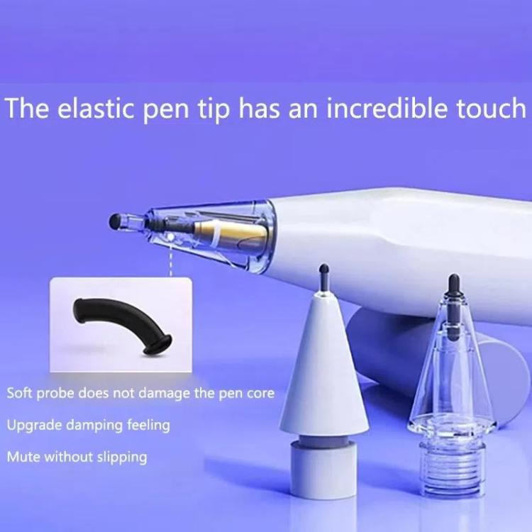 For Apple Pencil 2 / 1 Elastic Tip Soft Probe Silent Replacement Nib, Spec: 4B White - Pencil Accessories by PMc TechLife | Online Shopping South Africa | PMc TechLife | Buy Now Pay Later Mobicred